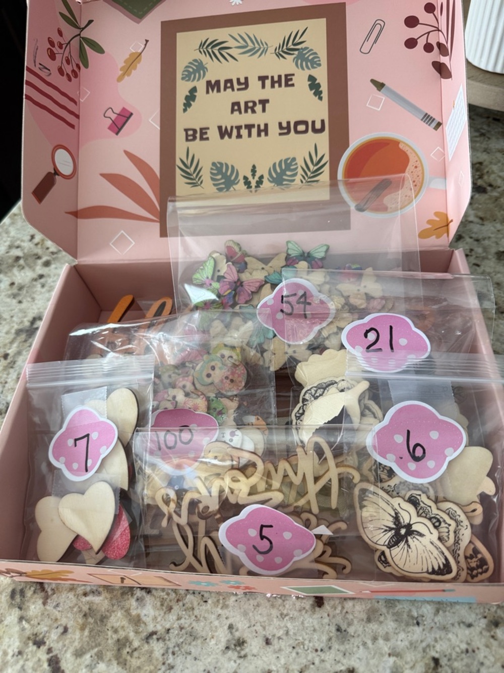 Unbranded Pink Decorative Craft Embellishment Kit